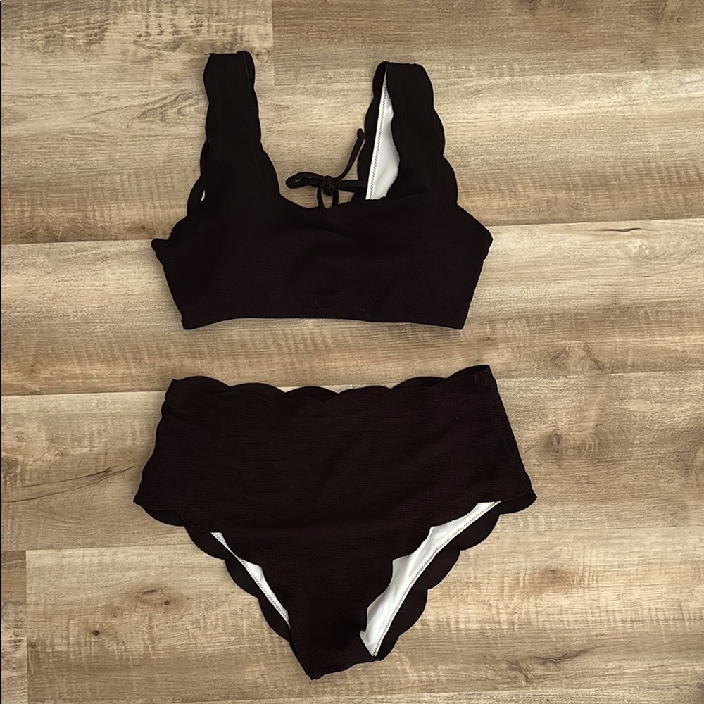 ✨Amazon Black Bikini Set Modern Swimwear